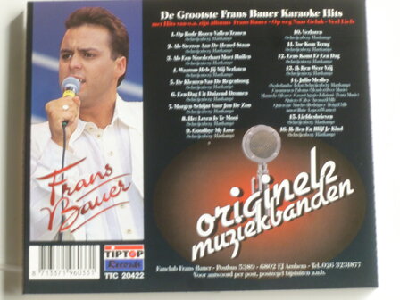 De Grootste Frans Bauer Karaoke Hits - Originele Muziekbanden
