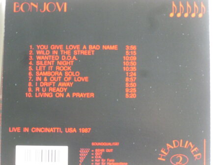 Bon Jovi - Live in Cincinatti 1987