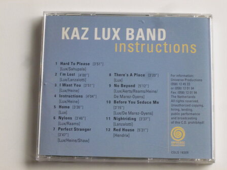 Kaz Lux Band - Instructions