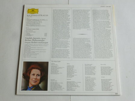Richard Strauss - Vier letzte Lieder / Janowitz, Herbert von Karajan (LP)