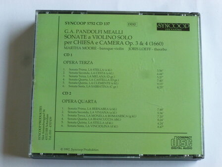 G.A. Pandolfi Mealli - Sonate a violino / Martha Moore, Joris Loeff