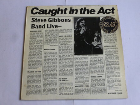 Steve Gibbons Band - Live / Caught in the Act (LP)
