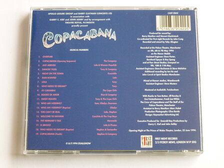 Barry Manilow's Copacabana - Original Cast Recording