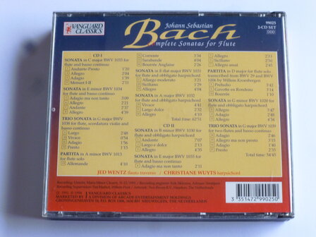 Bach - Complete Sonatas for Flute / Jed Wentz (2 CD)