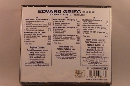 Edvard Grieg - Chamber Music / Raphael Quartet (3 CD)