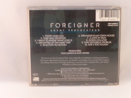 Foreigner - Agent Provocateur