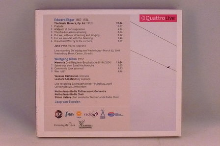 Jaap van Zweden - Netherlands Radio Philharmonic Orchestra / Elgar, Rihm