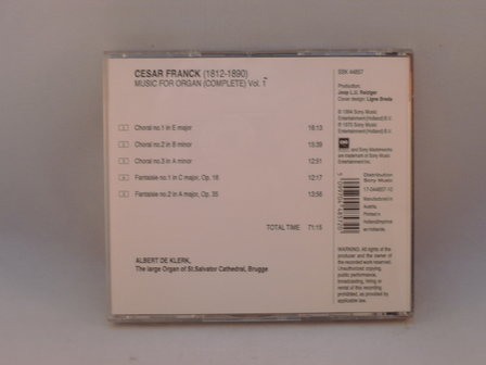 Franc - Complete Organ Works vol.1 / Albert de Klerk