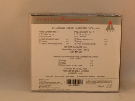 Mendelssohn - Piano Concertos / Kurt Masur