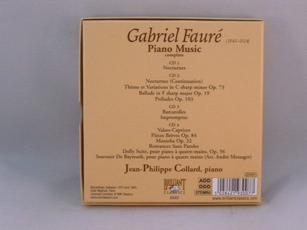 Faur&eacute; - Piano Music / Jean Philippe Collard (4 CD)