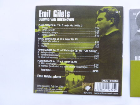 Emil Gilels plays Beethoven - piano concertos (6 CD)