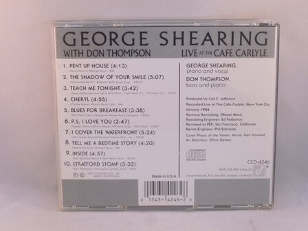 George Shearing With Don Thompson &lrm;&ndash; Live At The Cafe Carlyle