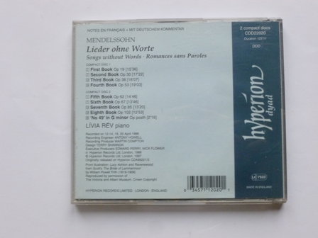Mendelssohn - Songs without words / Livia Rev (2 CD)