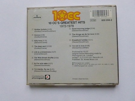 10 CC - Greatest Hits / 1972-1978