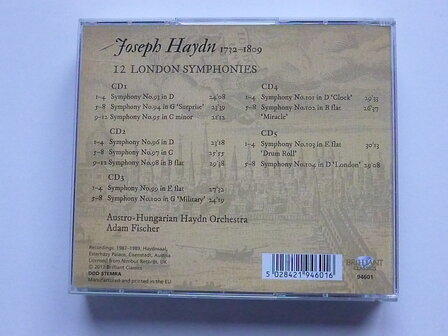 Joseph Haydn - 12 London Symphonies / Adam Fischer (5 CD)
