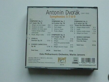 Dvorak - Symphonies 5,7,8,9 / Mariss Jansons (3 CD)