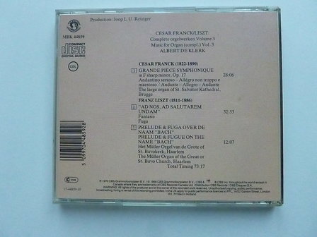 Albert de Klerk - Franc / Liszt Organ Music vol. 3