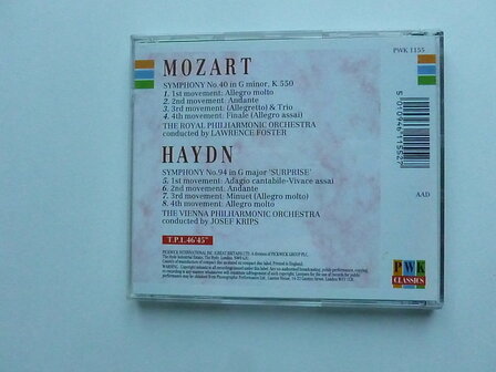 Mozart - symph. 40 / Haydn symph 94 - L. Foster / Josef Krips