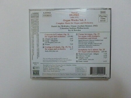 Dupr&eacute; - Works for Organ vol.3