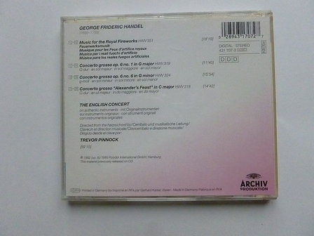 Handel - Music for the Royal Fireworks / Trevor Pinnock