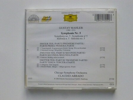 Mahler - Symphonie nr. 5 / Abbado