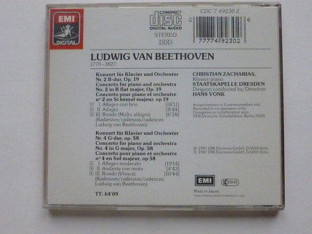 Beethoven - Klavierkonzerte / Christian Zacharias / Hans Vonk
