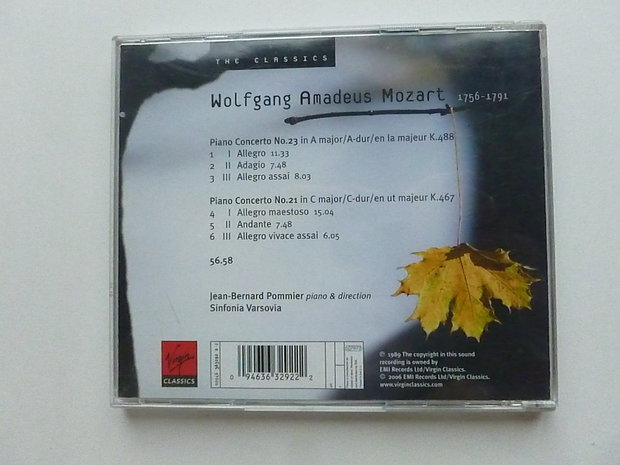 Mozart - Piano Concerto no 23, 21 / Jean Bernard Pommier
