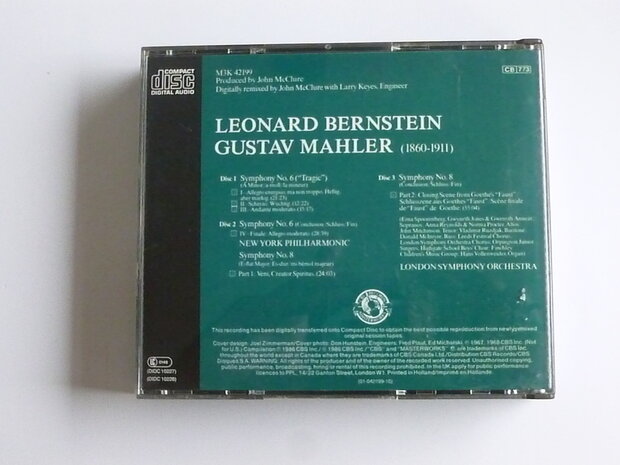 Mahler - Symphonies nos 6 & 8 / Bernstein (2 CD)