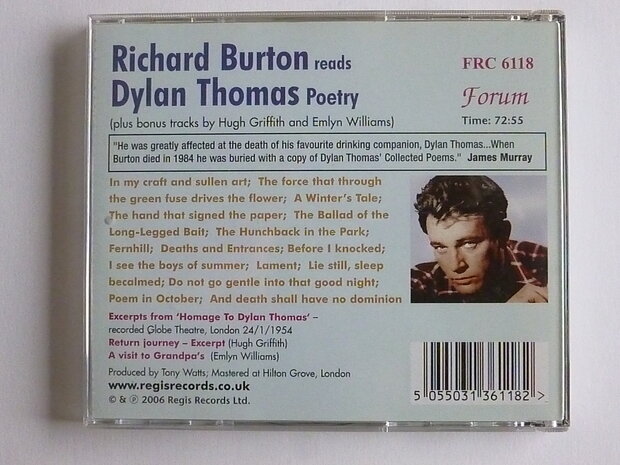 Richard Burton reads Dylan Thomas poetry (luister cd)