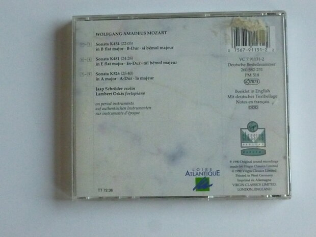 Mozart - Violin Sonatas / Jaap Schroder, Lambert Orkis