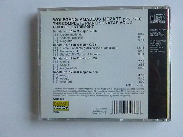 Mozart - The Complete Piano Sonatas / P. Entremont (gesigneerd)