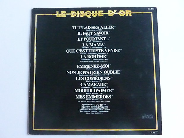 Charles Aznavour - Le Disque D'Or (LP)