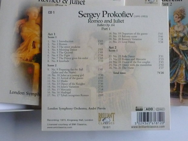 Prokofiev - Romeo & Juliet / Cinderella / Andre Previn (4 CD)