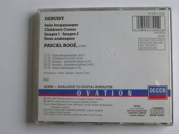 Debussy - Images 1,2 / Pascal Roge