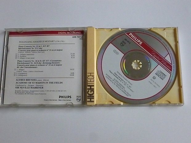 Mozart - Klavierkonzerte nr 21, 26 / Alfred Brendel , Marriner