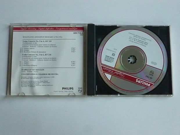 Mozart - Violin concertos / Isabelle van Keulen