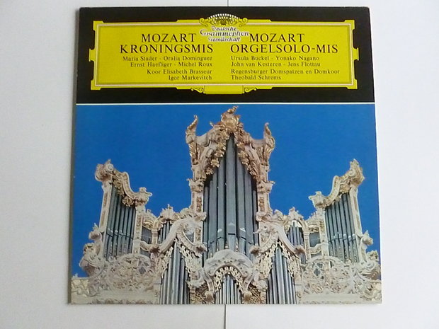 Mozart - Kroningsmis / Orgel Solo-Mis (boek en plaat) LP