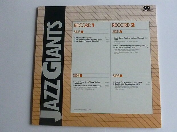 Jazz Giants - Coleman Hawkins/ Stan Getz/ Buddy Tate (2 LP)