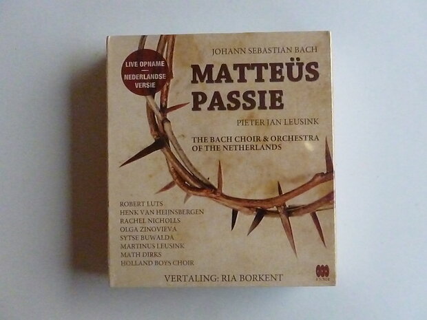 Bach - Matteüs Passie / Pieter Jan Leusink (3 DVD) Nieuw