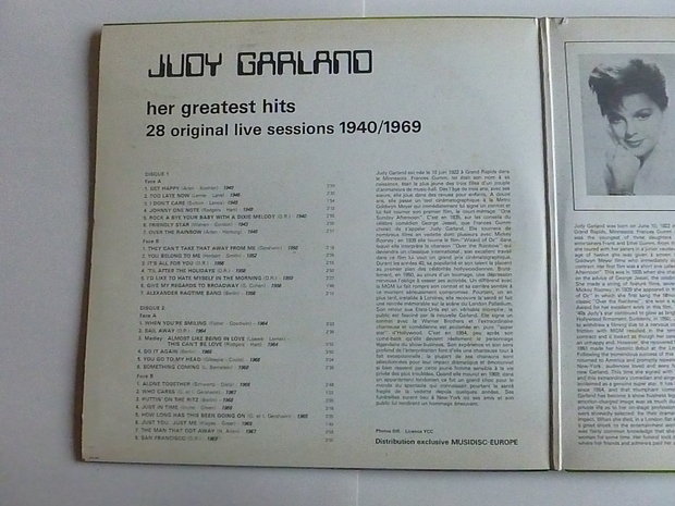 Judy Garland - Her Greatest Hits / 28 Original Live Songs (2 LP)