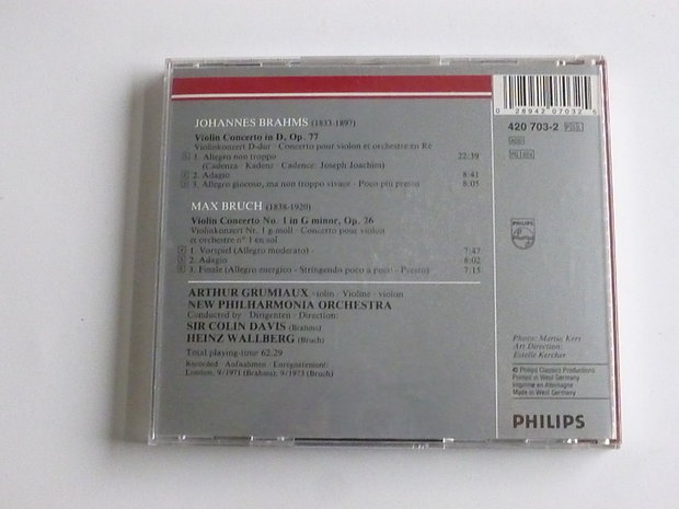 Brahms, Bruch - violin concertos / Grumiaux