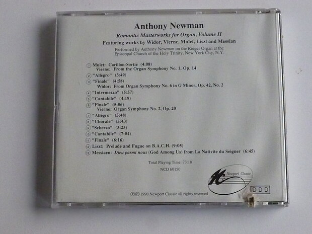 Anthony Newman - Romantic Masterworks for Organ vol. II