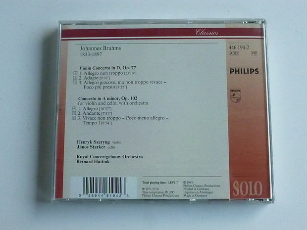 Brahms - Violin Concerto / Henryk Szeryng, Haitink
