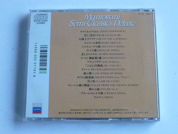 Mantovani - Semi-Classics Deluxe (made in Japan)