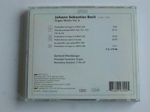 J.S.Bach - Organ Works vol.6 / Gerhard Weinberger