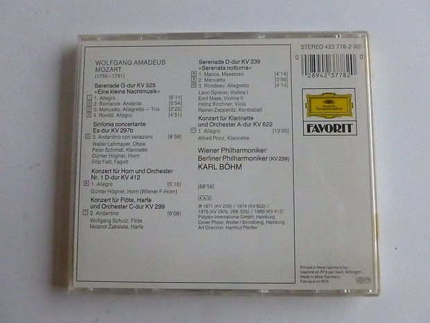 Mozart - Eine kleine nachtmusik / Karl Böhm