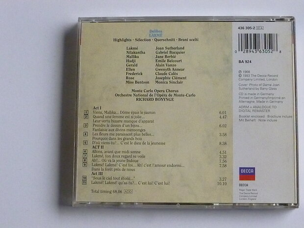 Delibes - Lakme (highlights) Sutherland
