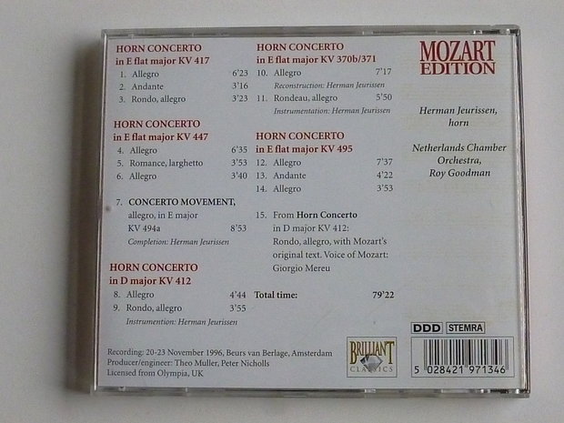 Mozart - Horn Concertos / Roy Goodman