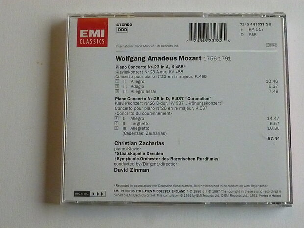 Mozart - Piano Concerto 23, 26 / Christian Zacharias