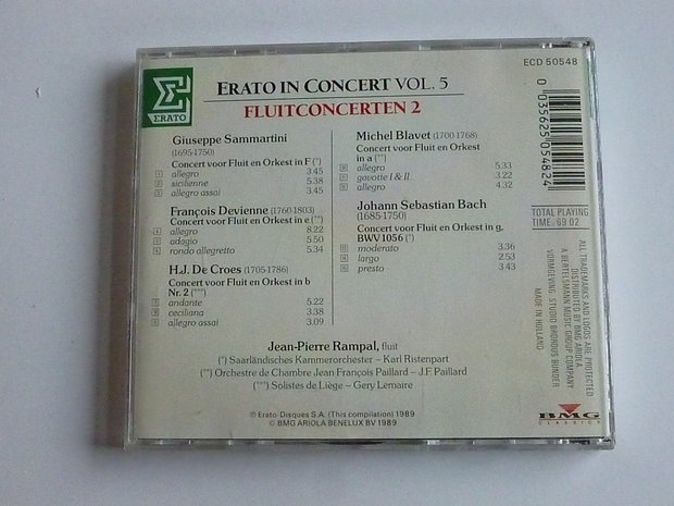 Fluitconcerten 2 - Erato in Concert / Jean-Pierre Rampal